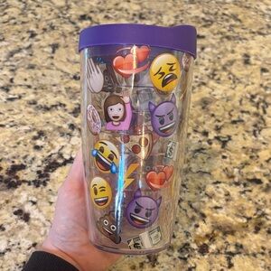 Emoji Tervis Tumbler with Purple Lid